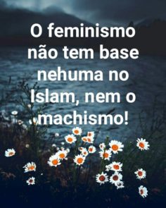 Não há femismo nem feminismo no Islam!
