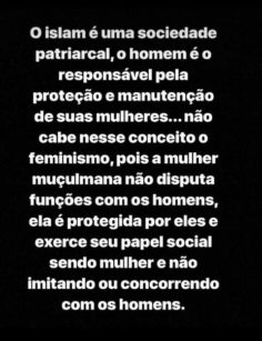 Não existe feminismo no Islam