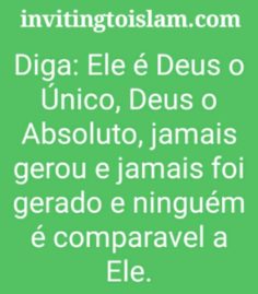 A palavra de Deus diz: