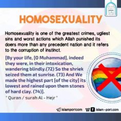 Say no to homosexuality